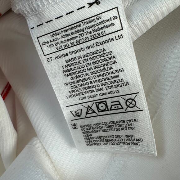 Adidas Originals Rita Ora Dragon Crop Top M‎ Red White Mesh Embroidered Logo - Picture 7 of 8